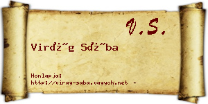 Virág Sába névjegykártya