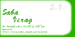 saba virag business card
